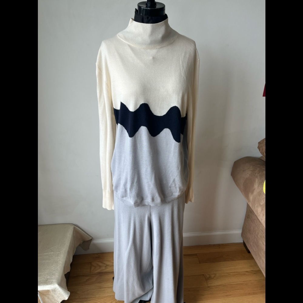 Uniqlo X Marimekko Merino Blend High Neck Sweater & Pants Set